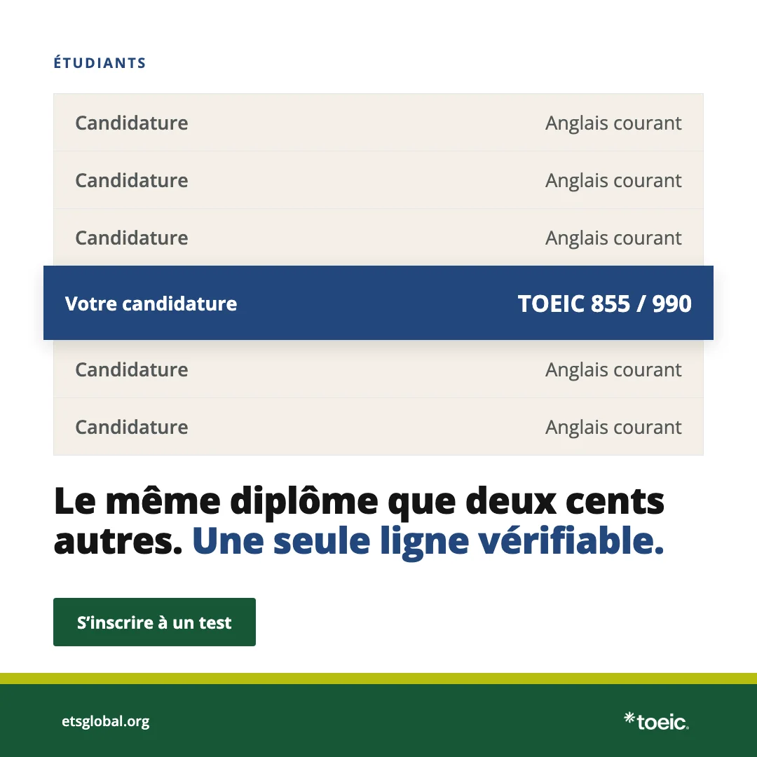 Publicité ETS Global : une seule ligne vérifiable
