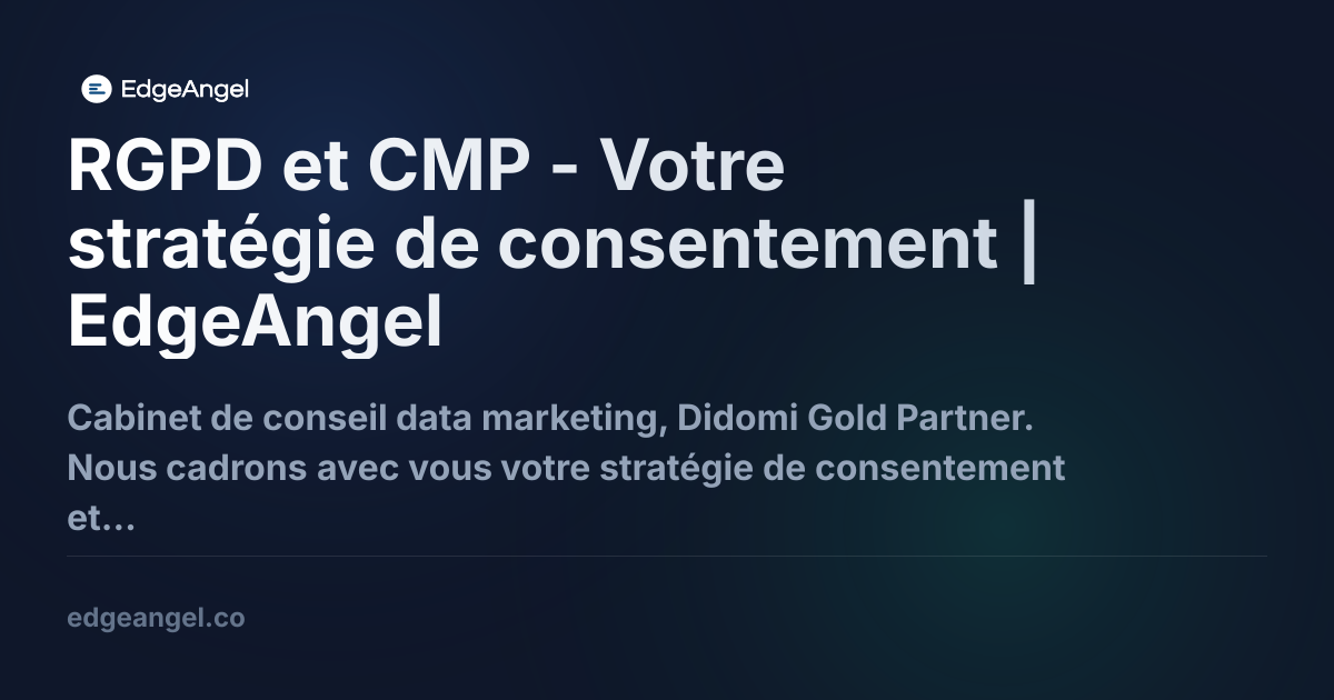RGPD & Compliance - EdgeAngel